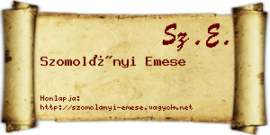 Szomolányi Emese névjegykártya